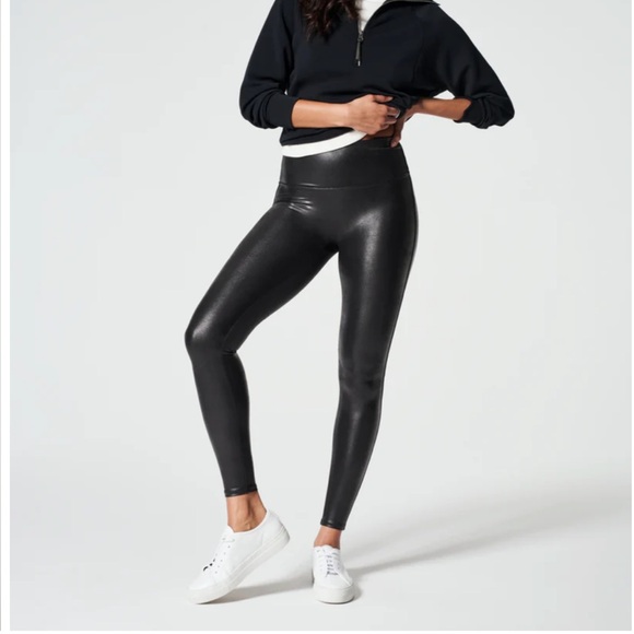 Brand New! NWT! SPANX Faux Leather Leggings - Picture 1 of 7